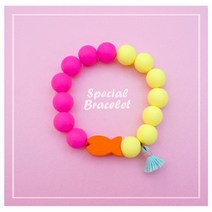 미리사몰 팔찌 만들기 세트 구슬 끼우기 비즈 공예 다양한 디자인 아동 유아 어린이 방과후 돌봄 장난감 놀이 미술 수업 준비물 우레탄줄 단체 DIY 키트, 팔찌 만들기 세트:MP14 네온썸머팔찌(핑크)