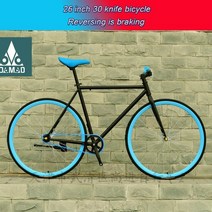 BMX 트위터 언노운 MTB 전동 하이브리드 픽시자전거 30 칼 고정 기어 트랙 브레이크가없는 단일 속도 26 인치 고 탄소강 도로, 15