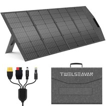 TWELSEAVAN 발전소용 휴대용 태양열 패널 QC3.0/PD60W/DC 4 출력이 있는 120W 접이식 충전기 휴대폰 태블릿 캠핑 야외 RV용