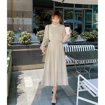 굴무스 가을 쉬폰 키작녀 하객 원피스 돌잔치엄마 40대원피스 77사이즈여성쇼핑몰 르뚜앙