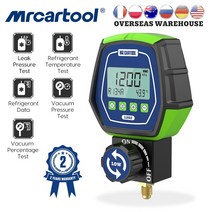 MRCARTOOL L202 에어컨 냉매 누출 테스터 압력 게이지 키트 HVAC 진공 온도 테스터 디지털 매니 폴드 미터, CN