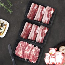 삼형제고기 삼겹살 목살 묶음세트 1.2kg 3팩 구이용 한돈세트, 삼겹살(구이용) x 2팩 + 목살(구이용)