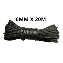 합성 UHMWPE 섬유 윈치 라인 4X4 ATV 4WD 오프로드용 6mm x 20m, 01 파란