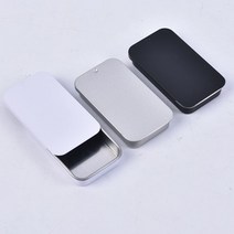 사각 슬라이드 틴케이스 치실 머리핀 커피 차 티백 면봉 소품 보관함 다용도 정리함, 선택1: 실버