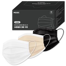 국내산 MB필터 덴탈마스크 귀편한 엠지오씨 일회용 마스크 대형 100매, 50매, 2개, 화이트