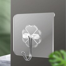 못없이액자걸기 투명매직후크 가방 벽옷걸이 시계고정, 실버