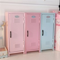 빈티지 철제 소품 수납함 소품박스 모던 약장 미니 가구 앵글 캐비닛 메탈 인테리어, 연핑크