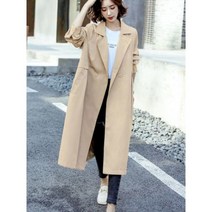 여성 트렌치코트 롱 봄 가을 루즈핏