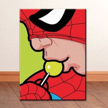 pop025 일러스트 팝아트 히어로 사탕 캔버스액자