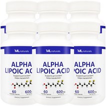 [미국빠른직구] 마이라이프 내추럴스 알파리포산 600 mg 60 야채캡슐 6병