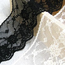 총각원단) 수입라셀코튼레이스] 아침의정원 c3, 블랙