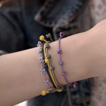 DIY 키트 쉬운 전통 매듭 한줄 외도래 팔찌 만들기 동영상으로 초보자도 쉽게 체험 수업, 7. 적포도빛