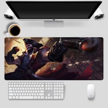 마우스/키보드 리그 오브 레전드 갱플랭크 게임용 마우스 패드 PC 노트북 게이머 미끄럼 방지 매트 키보드 데스크 레전드용, [07] LockEdge900x400x2mm, [01] A3