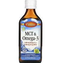 Carlson MCT & 오메가3 피쉬오일 노르웨이산 액상 레몬라임맛 200ml, 1개, 500ml