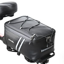 다용도 방수 자전거 뒷좌석 가방, 블랙, 1개