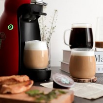 대형 벤티 그립감좋은 항아리 손잡이 라떼 유리컵 커피숍 밀크글라스 스프, 1개, 274 크로크 머그 550ml