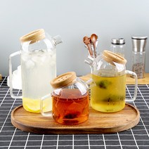 보토네저그 3size 내열유리물병 홈카페 손잡이 코르크뚜껑, 1500ml