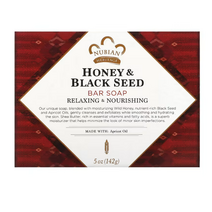 Nubian Heritage 꿀 & 블랙 씨드 비누 바 5 oz(142 g), 1개