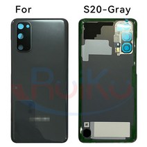 호환용 뒷판 교체 뒷면 수리 하우징 케이스 갤럭시 S20 플러스 울트라 G980 G985 커버 방수 스티커 포함 + 후면 도어 부품, S20-Gray