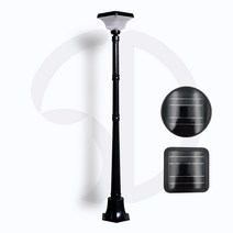 태양광 가로등 152LED 모던스타일 3색내장 1구 150cm 정원등, 원형