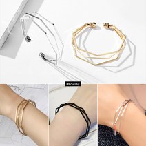 또나플레이 wk_E1089 폴리곤 팔찌 여성 심플 패션 뱅글팔찌 브레이슬릿 패션액세서리 메탈팔찌 패션밴드