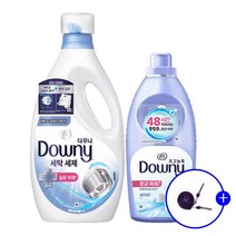 다우니 살균향균파워 세탁세제(살균세탁세제1.8L 1개+향균섬유유연제1L 1개)+마스크스트랩, 1세트, 11.8L