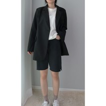 컷팅 흑청 5부 데님 팬츠