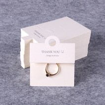 액세서리 진열 사각포장택 링홀더 반지 포장태그_100p, 블랙100pcs, 100개