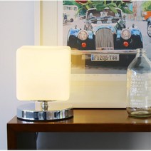 스텐 바디 펜션 침실 거실 유리갓 스탠드 협탁스탠드 친구결혼선물 로맨틱무드등 모던스텐드, 사각