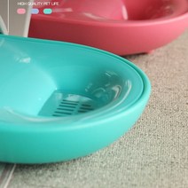 위풍댕댕 수정구슬 반자동 급수기 무전력 무소음 정수기 2.8L 고양이음수대 강아지물그릇, 반영구 먼지필터