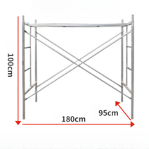 PT아시바 이동식비계 작업대 틀비계 스캐폴딩 접이식 동바리 다이 스케폴딩 사다리 피티아시바, 100x180x95cm