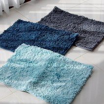 폭신한 극세사 욕실 주방 현관 화장실 모던 데일 뽀송 욕실 발매트 3color, 스카이블루