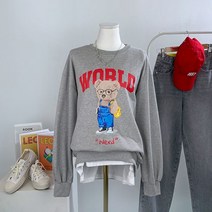 바이미쓰리 / 월드곰 프린팅 맨투맨(3color)