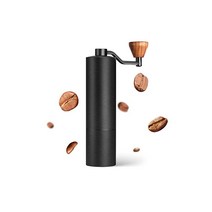 타임모어 TIME MORE 커피 밀 수동 구리코 Slim3 커피 그라인더 S2C 스테인리스 칼날 손으로 가는 커피 밀 거칠기 조정 가능 잡기 쉬운 에너지 절약성 브러시 포함 관리 간단 아웃도어 휴대 블랙