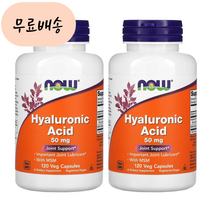 나우푸드 히알루론산 50m.g MSM 450m.g 120배지개 2통, 2개, 120개