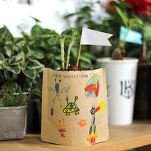 미니 식물키우기 DIY 그림봉투화분 직접만드는 예쁜화분, 1.그림봉투화분 해바라기