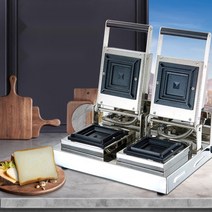 포켓 샌드위치 브런치 카페 파니니 기계 토스트 업소용 그릴 토스터 제조기, A.삼각 토스터 2구