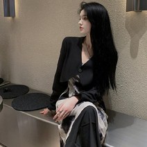 쁘띠 정장 코트 가을 스윗 숏 우아한 롱 이너 끈나시 슬립 프렌치 원피스 4961468969