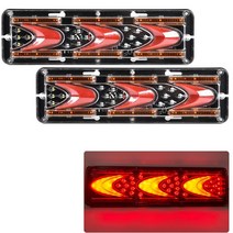 트레일러 라이트 사이드 후미등 트럭 다이나믹 LED 트럭 후미등 12/24V 방향 지시등 후방 브레이크등, 02 2PCS_02 24V