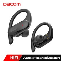 블루투스 이어폰 DACOM Athlete TWS Pro 스포츠 하이브리드 드라이버 진정한 무선 스테레오 헤드폰 HiFi, 01 blk