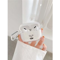 for air pod 2 Bluetooth wireless charging box for apple airpod pro 3 Funny face soft silicone cute c, 03 카키_01 For Airpods  2