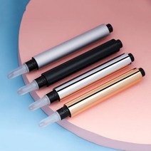 실리콘립브러쉬 안지워지는립스틱 골드 실버 매트 블랙 트위스트 펜 빈 립 글로스 실리콘 브러시 팁 화장품 여드름 오일 용기 컨실러 튜브 3ml, 15.100pcs - matte silver