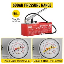 휴대용 수력 발전기 비상 220v 손 비상 충전식 캠핑 차박 발전기 vevor pump, 오래된 0-50bar