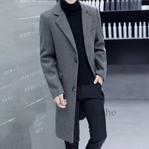 [Myshe]가을 겨울 남자 패션 모직코트 슬림핏 롱 코트 boy701FEI701DY06