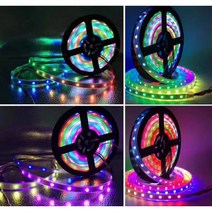WS2812 네오픽셀 LED바 파노라마 모듈 5미터 (300LED), DC5V WS2812 네오픽셀 LED바 5M300구