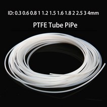 배관 PTFE 튜브 ID 0.3 0.6 0.8 1 1.2 1.5 1.6 1.8 2 2.5 3mm 필라멘트 고온 내식성 3d 프린터 부품 파이프 J-헤드, 03 ID 0.5xOD 1.4mm