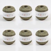 [앵콜스] (10+1) 라떼 LATTE 여름 코바늘 모자 가방 뜨개실, (6볼묶음) 32 연파스텔카키