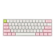 epomaker sk61 61 키 핫 스왑 가능 기계식 키보드 rgb 백라이트 nkro type-c 케이블 winmac gateron 광 스위치용, 광학 은색, 핑크 화이트