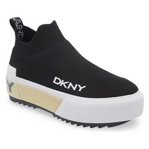 DKNY Viven 플랫폼 니트 여성슬립온 운동화 블랙화이트