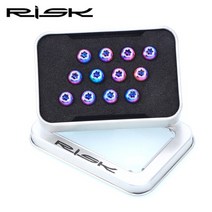 픽시브레이크 자전거 브레이크 패드 유압브레이크 자전거디스크브레이크패드 라이닝 위험 12PCS M510MM 자전거 디스크 브레이크 로터 고정 볼트 TC4 티타늄 자전거 13, 무지개